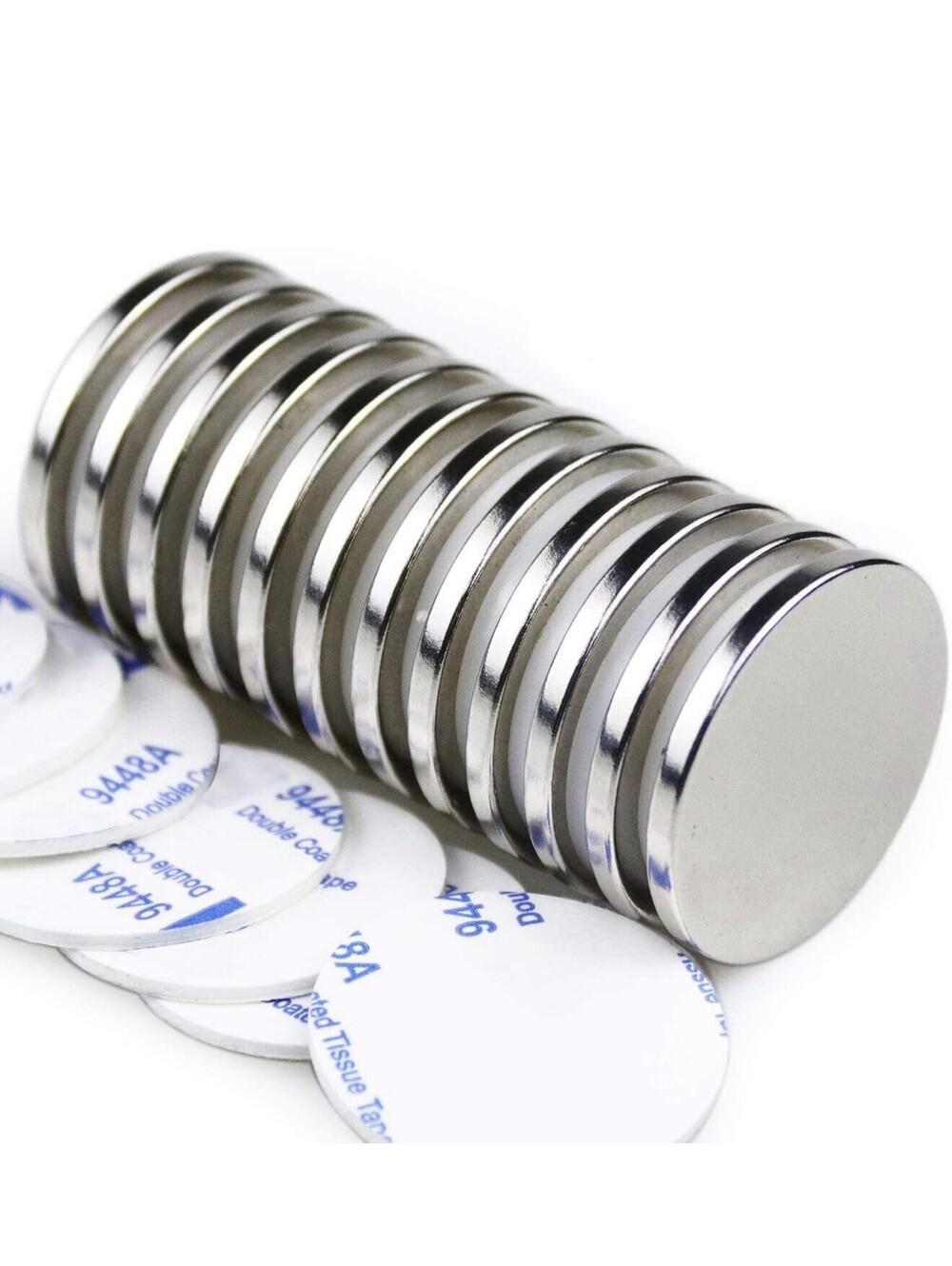LOVIMAG 12 Pack Neodymium Disc Magnets 1.26"x1/8" Rare Earth with Adhesive